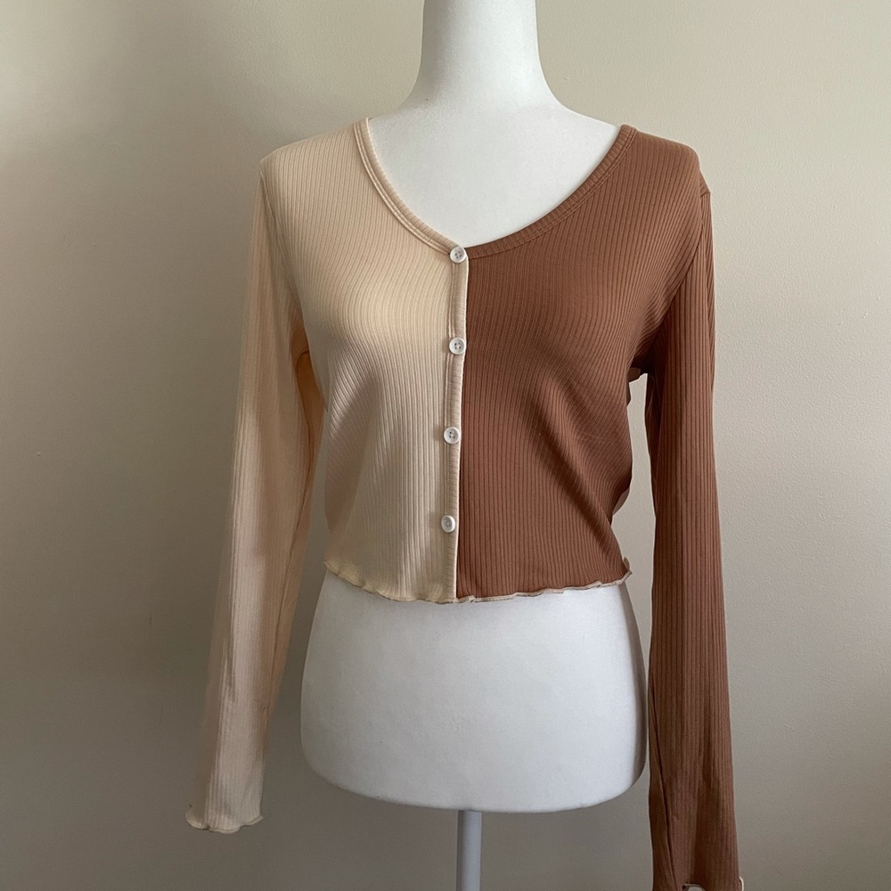 SHEIN 2-Colored Crop Top